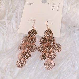 Gold/rose gold statement earrings